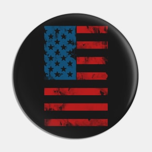 Distressed American Flag (Dark) Pin