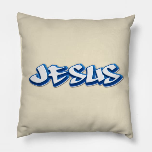 Jesus Pillow by DogfordStudios