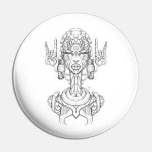 Alpha Black and White Pin