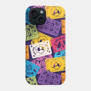 Brightly Colored Skulls Halloween pattern Phone Case