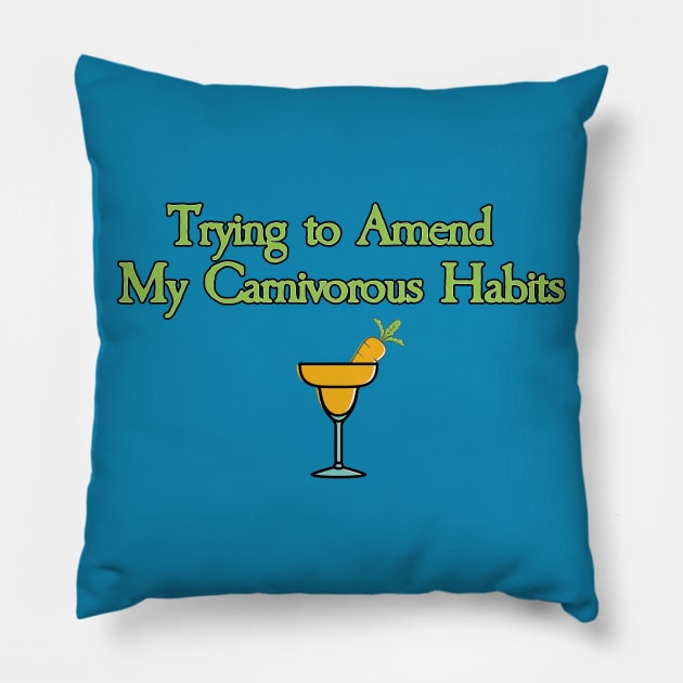 Carnivorous Habits Pillow by Glimpse of Gold