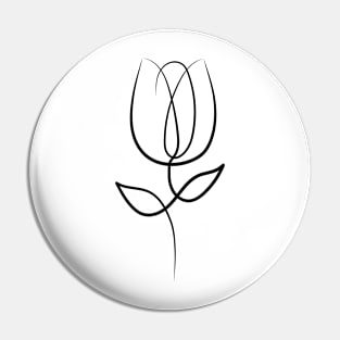 Tulip Flower Minimal art | One Line Drawing | One Line Art Pin