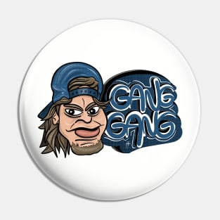 Theo Von Gang Gang Illustration Design (Red) Pin