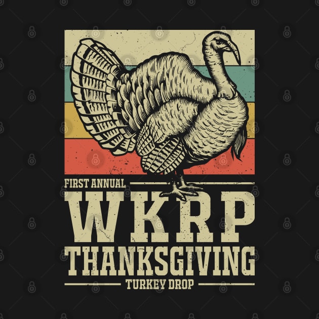 Thanksgiving Day First Annual WKRP in Cincinnati Turkey Drop Vintage Retro Funny Gift by beardline
