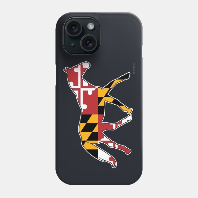 Maryland Flag Horse Logo Phone Case by ybtee