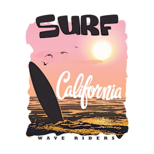 Surf - California Wave Riders - Surfer's T-Shirt