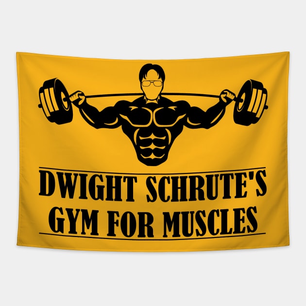 Dwight Schrute’s Gym for Muscles Tapestry by DWFinn