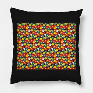 Flowers with happy face pattern Pillow