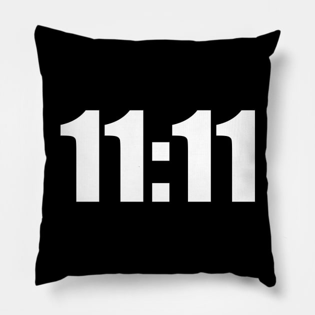 11:11 Lucky Time Pillow by epiclovedesigns