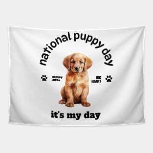 National Puppy Day Tapestry