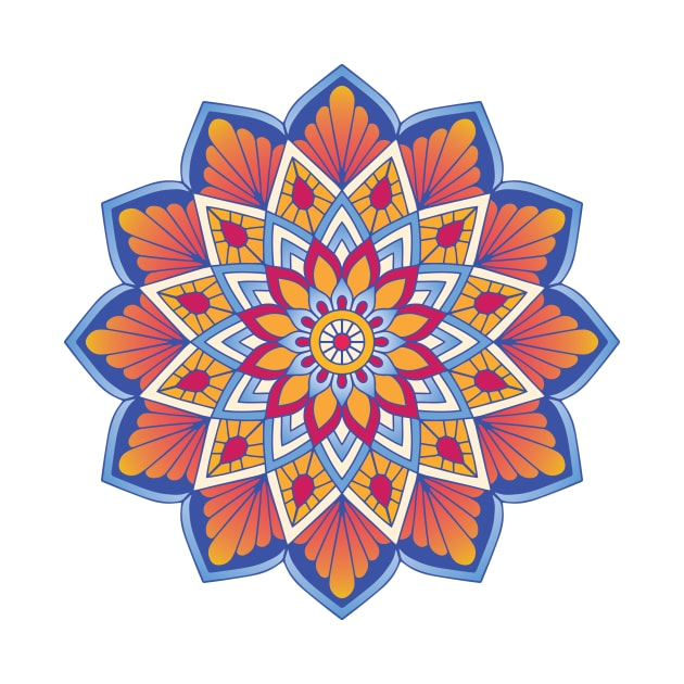 Warm Mandala - Strong Lines by LeCouleur