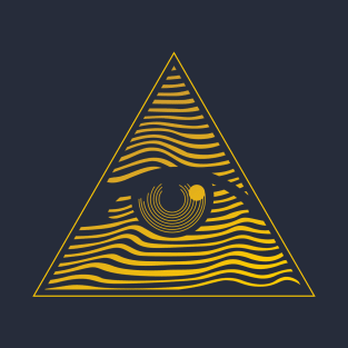 Golden striped triangle T-Shirt