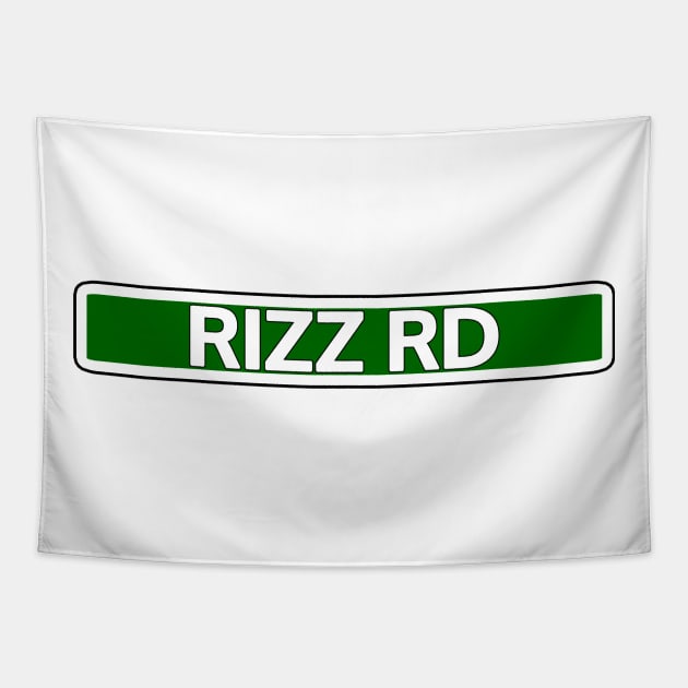 Rizz Road Street Sign Tapestry by Mookle