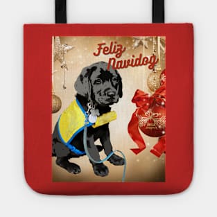 Feliz Navidog Black Lab Tote