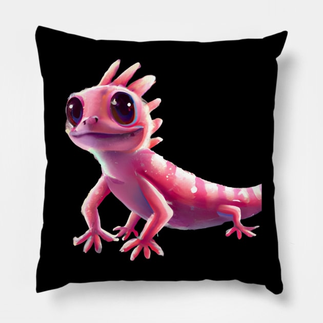 pink lizard Pillow by mdr design