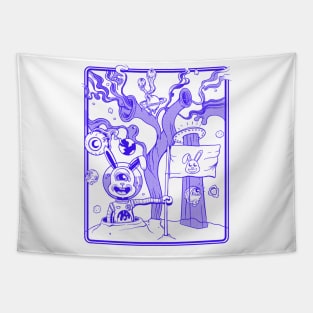 Moon Rabbit Jersey Tapestry