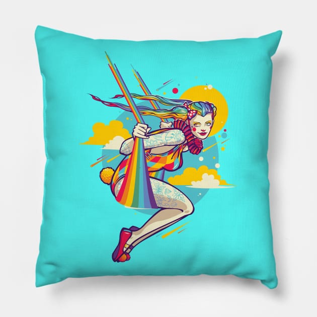 Respectable circus Pillow by dracoimagem