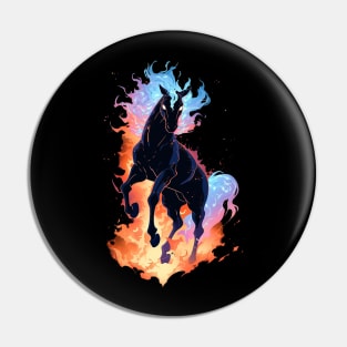 flame horse Pin