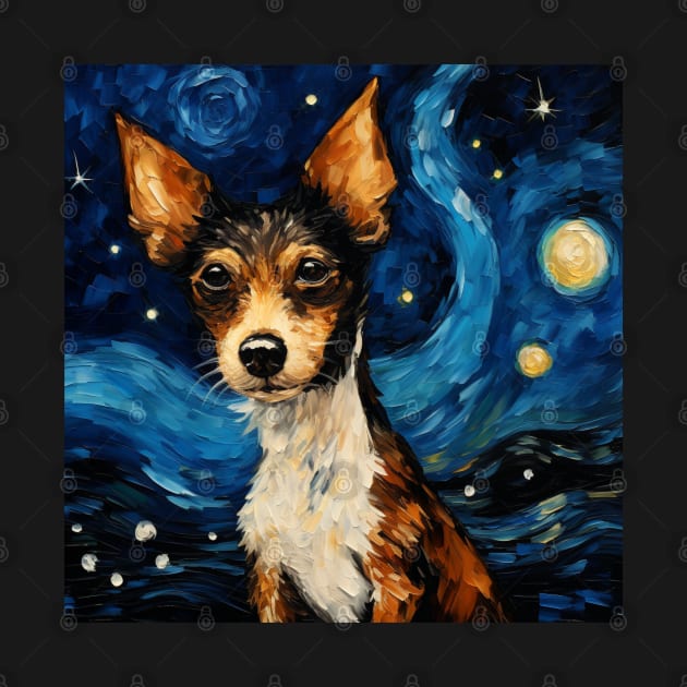 Toy Fox Terrier Night by NatashaCuteShop