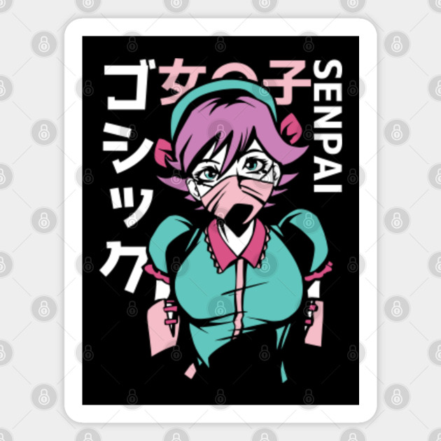 Pastel Goth Anime Girl Senpai Magnet Teepublic Au