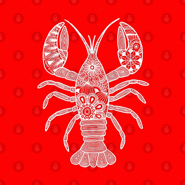 Lobster (red and white vertical) by calenbundalas