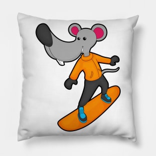 Mouse as Snowboarder with Snowboard Pillow