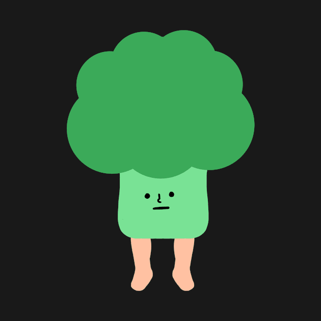 Broccoli with Legs | Cute | Weird | High Quality | Gift | Minimalist by WiseCat