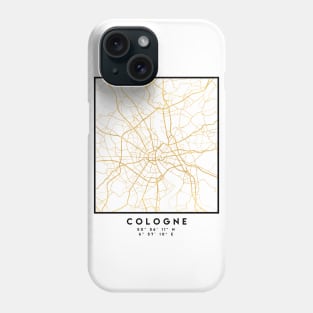 COLOGNE GERMANY CITY STREET MAP ART Phone Case