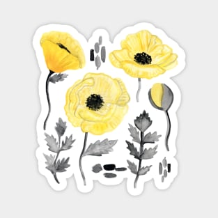 Yellow Poppies Magnet