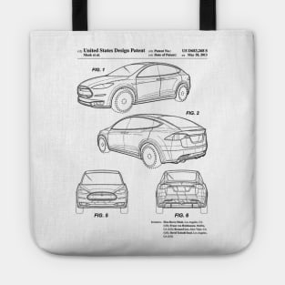 Tesla Model X Patent Black Tote