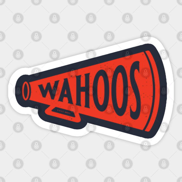 Vintage Megaphone - Virginia Cavaliers (Orange Wahoos Wordmark) - Virginia Cavaliers - Sticker