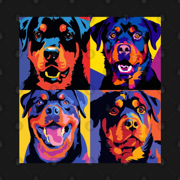 Rottweiler Pop Art - Dog Lover Gifts by PawPopArt