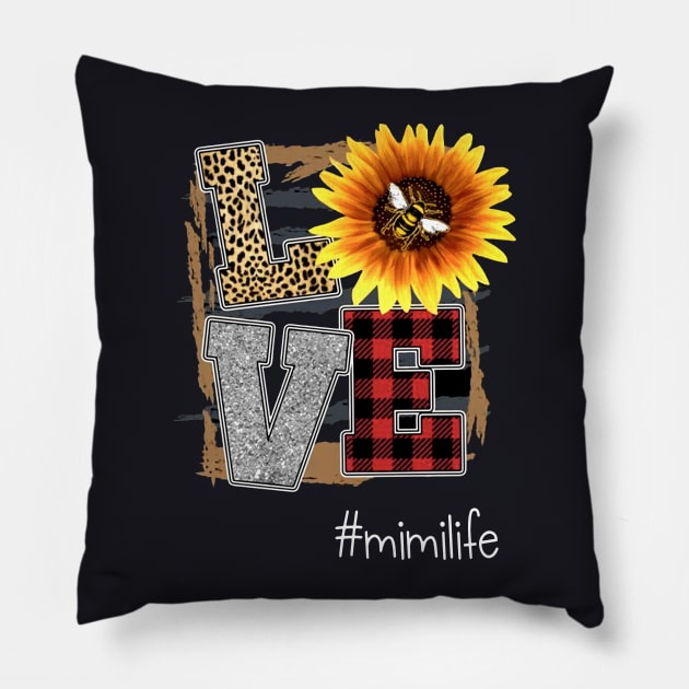 Love Mimi Life Flower Art Beautiful Sunflower Bebe Daughter Pillow by erbedingsanchez