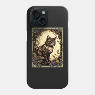 Cute brown cat - old school Phone Case