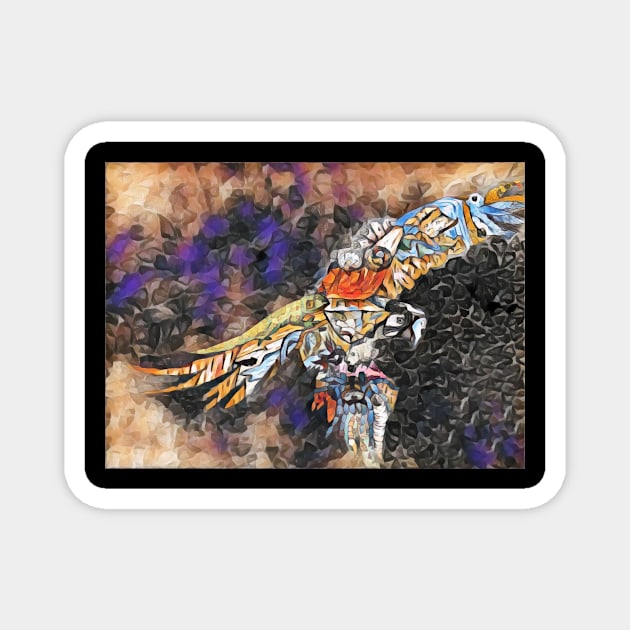 Macaw 19 Magnet by Mr. Leon Artwork