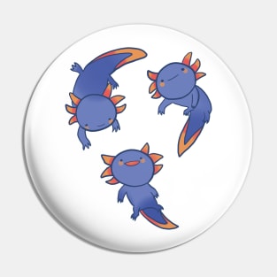 Cute blue axolotls Pin