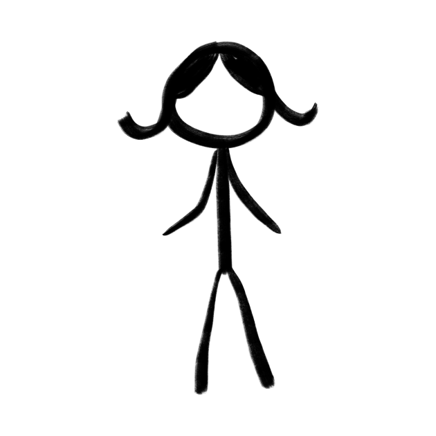 Simple stick figure, hand drawn, simple design, female, or girl - Stick ...