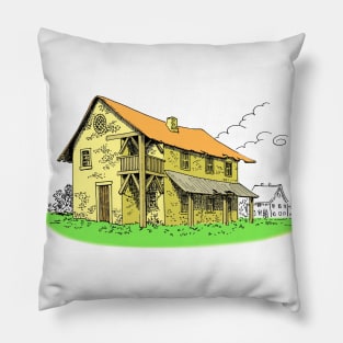 House in old Europe style_02_light color Pillow