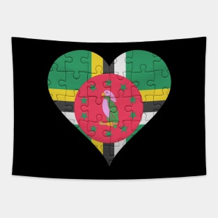 Dominican Jigsaw Puzzle Heart Design - Gift for Dominican With Dominica Roots Tapestry