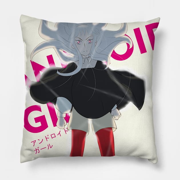 Android Girl Pillow by Dream Castle by Casty Maat