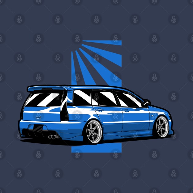 Blue Lancer Evo Wagon by KaroCars