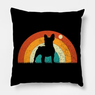 French Bulldog Lover Retro Vintage French Bulldog Silhouette Pillow