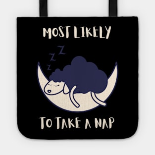 Most Likely To Take A Nap - Funny Sheep Tote