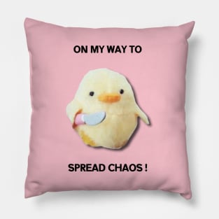 Cute duck, kawaii meme by Strange Dollz Boudoir Pillow