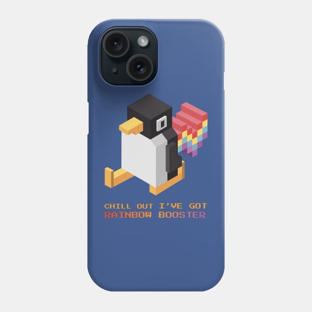 Rainbow Racer Penguin Phone Case by WeAreTheWorld