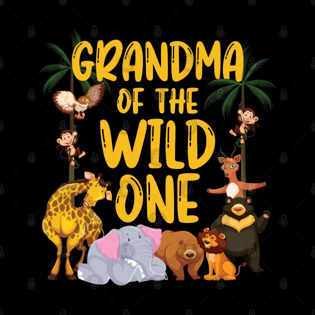 Grandma Of The Wild One Zoo Birthday Safari Jungle Animal by badCasperTess