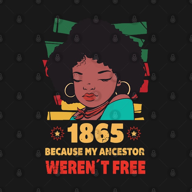 1865 Black Girl Remebering My Ancestors Juneteenth Freedom by USProudness