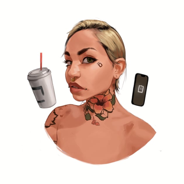 Girl with the Tats by Obohdraws