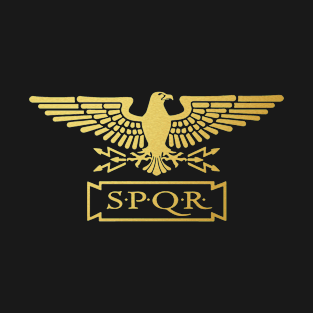 S*P*Q*R*- Roman Empire Standard Shield Golden eagle T-Shirt