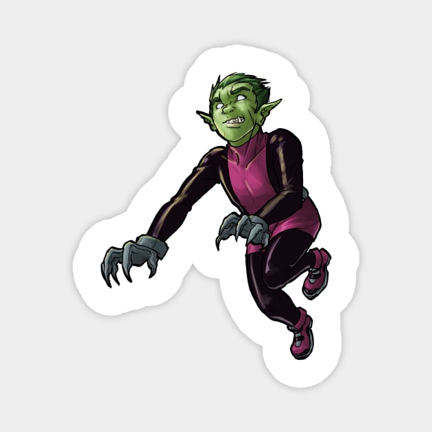 Beast Boy Magnet by CandaceAprilLee